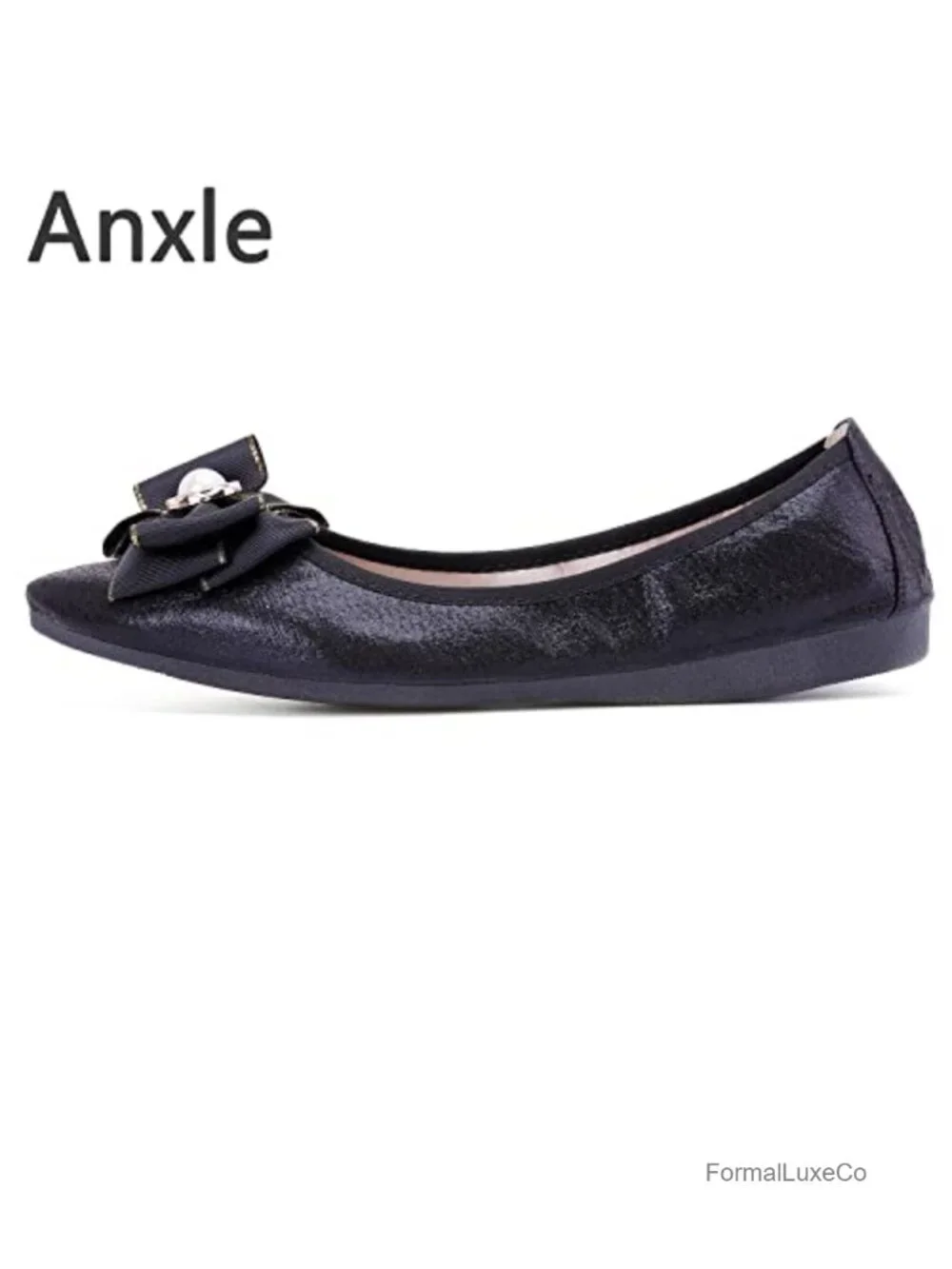 Foldable Ballet Flats Bling Rhinestone Pointed Toe Slip On Walk Work Loafers